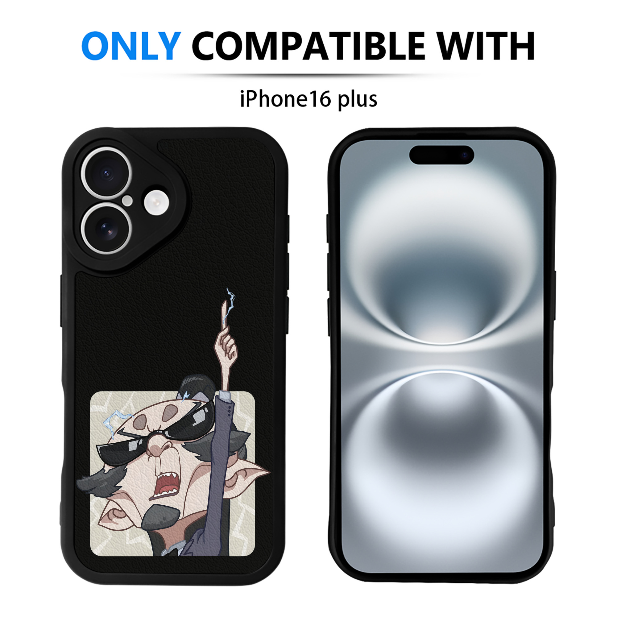 （画像用） Ne Zha 2 ナタ 魔童の大暴れ 【iPhone 16シリーズ対応】シリコンスマホケース（レザー調） 材質：シリコン